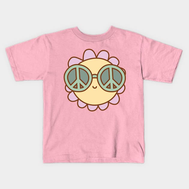 Hippie Sun Kids T-Shirt by SandiTyche